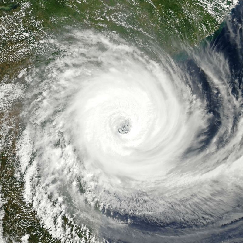 A close of photo of a cyclone