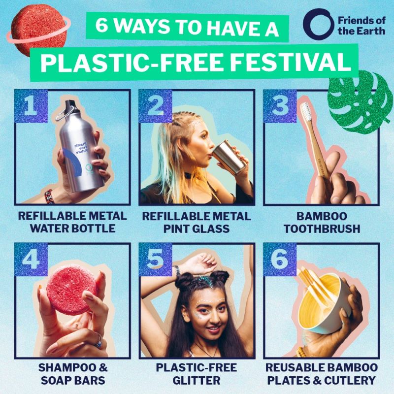Image of plastic free festival tips
