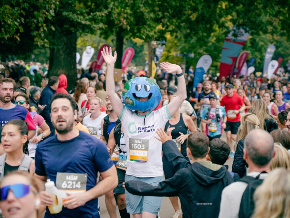 Person running in Earth Head at Royal Parks Half Marathon