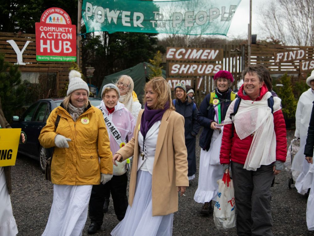 Women in White gathering to march to Preston New Road fracking site